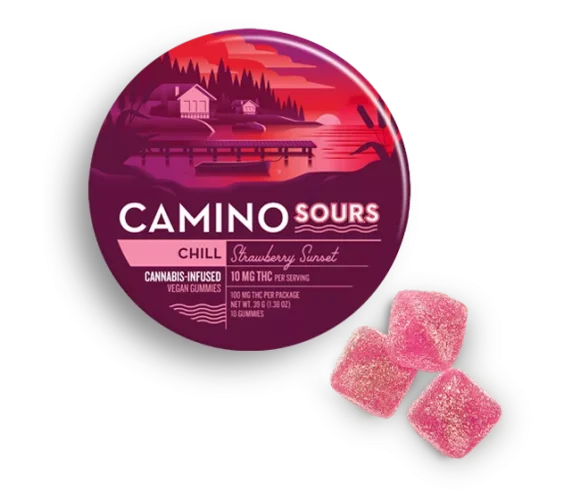 Camino Sours Strawberry Sunset Chill Gummies